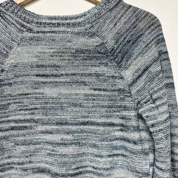 DressBarn Asymmetrical Women’s‎ Size Lg Blue Gray Knit Long 3/4 Sleeve Sweater - Picture 10 of 13